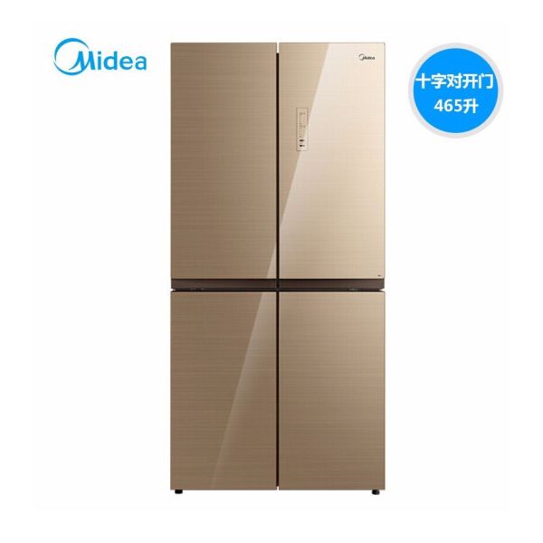 美的(Midea)456升十字对开门冰箱 风冷无霜 玻璃面板家用冰箱节凯撒金 BCD-456WGM
